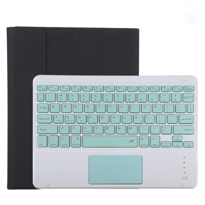 TG11BC Funda para tableta de cuero de microfibra con teclado verde Bluetooth desmontable para iPad Pro de 11 pulgadas (2020), con panel táctil, ranura para bolígrafo y soporte