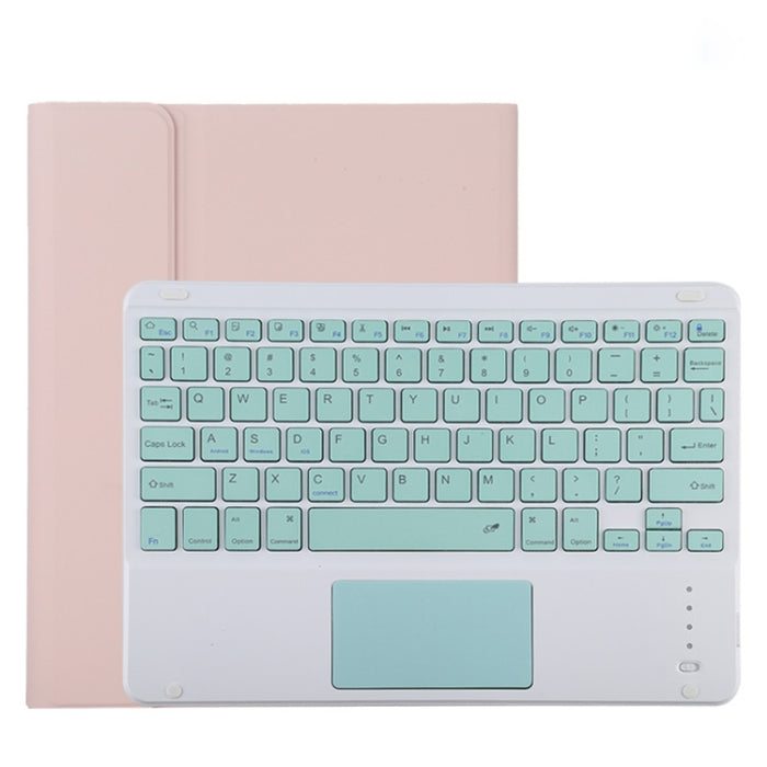 TG11BC Funda para tableta de cuero de microfibra con teclado verde Bluetooth desmontable para iPad Pro de 11 pulgadas (2020), con panel táctil, ranura para bolígrafo y soporte
