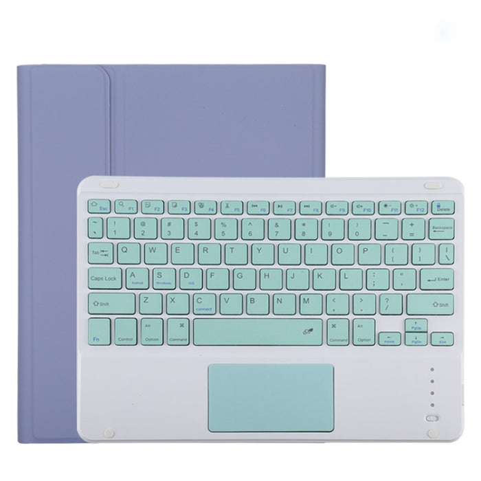 TG11BC Funda para tableta de cuero de microfibra con teclado verde Bluetooth desmontable para iPad Pro de 11 pulgadas (2020), con panel táctil, ranura para bolígrafo y soporte