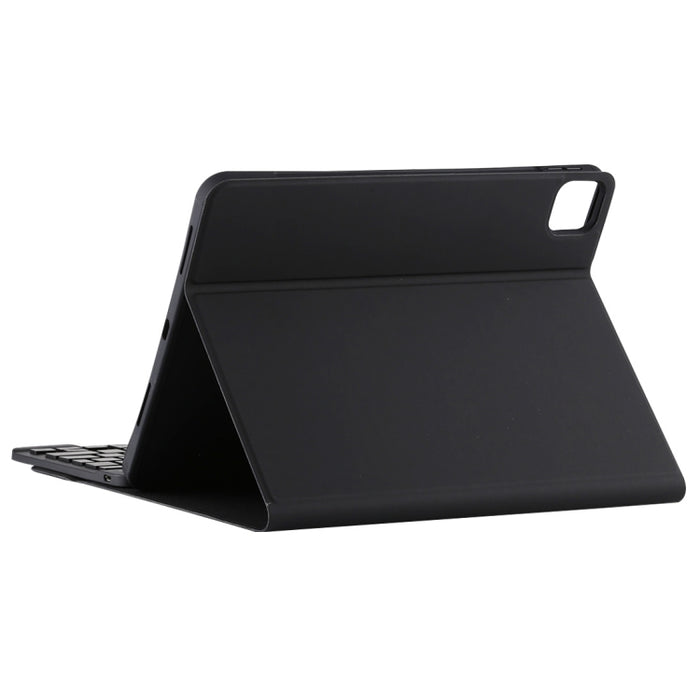 TG11BCS Funda para tableta de cuero de microfibra con teclado negro Bluetooth desmontable para iPad Pro de 11 pulgadas (2020), con retroiluminación, panel táctil, ranura para bolígrafo y soporte