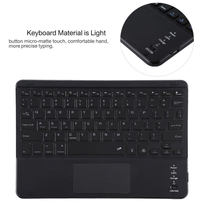 TG11BCS Funda para tableta de cuero de microfibra con teclado negro Bluetooth desmontable para iPad Pro de 11 pulgadas (2020), con retroiluminación, panel táctil, ranura para bolígrafo y soporte