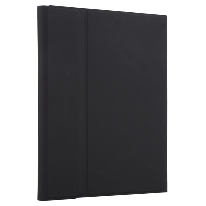 TG-102BC Teclado negro Bluetooth desmontable + Funda de cuero de microfibra para tableta para iPad de 10,2 pulgadas / iPad Air (2019), con panel táctil, ranura para lápiz y soporte