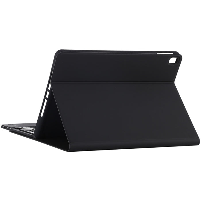 TG-102BC Teclado negro Bluetooth desmontable + Funda de cuero de microfibra para tableta para iPad de 10,2 pulgadas / iPad Air (2019), con panel táctil, ranura para lápiz y soporte