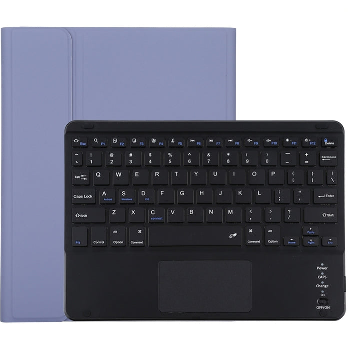 TG-102BC Teclado negro Bluetooth desmontable + Funda de cuero de microfibra para tableta para iPad de 10,2 pulgadas / iPad Air (2019), con panel táctil, ranura para lápiz y soporte