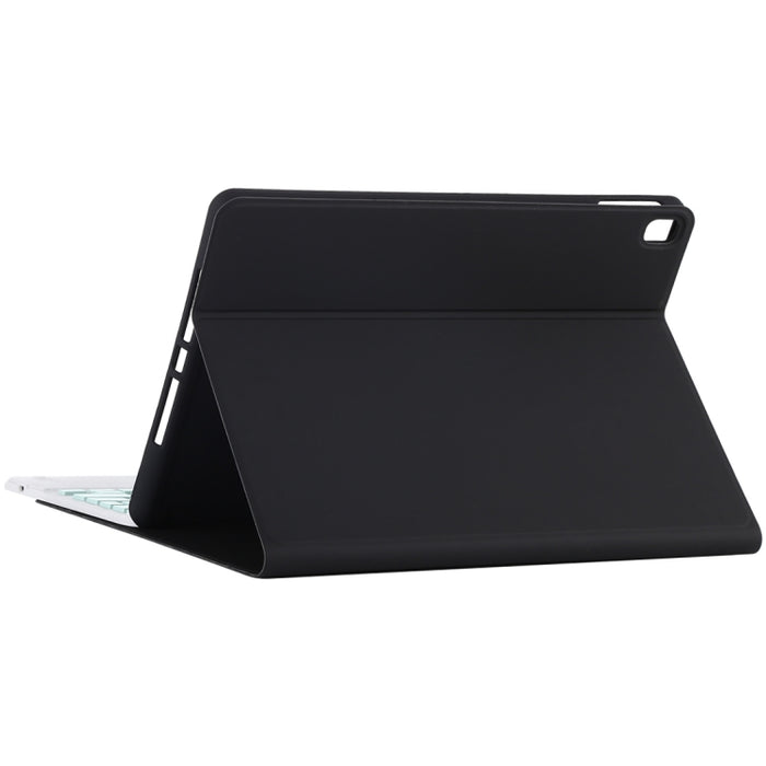 TG-102BC Teclado verde Bluetooth desmontable + Funda de cuero de microfibra para tableta para iPad de 10,2 pulgadas / iPad Air (2019), con panel táctil, ranura para lápiz y soporte