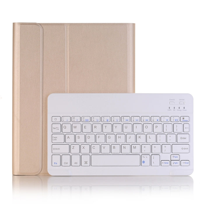 A102B para iPad 10,2 pulgadas 2019 Funda de cuero para tableta con teclado Bluetooth desmontable ultrafina con soporte y función de ranura para bolígrafo