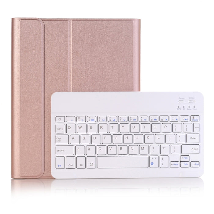 A102B para iPad 10,2 pulgadas 2019 Funda de cuero para tableta con teclado Bluetooth desmontable ultrafina con soporte y función de ranura para bolígrafo