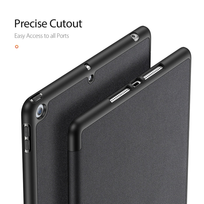 Para iPad 10.2 DUX DUCIS Domo Series Funda de cuero PU magnética con tapa horizontal con soporte plegable triple y ranura para bolígrafo y función de suspensión / activación
