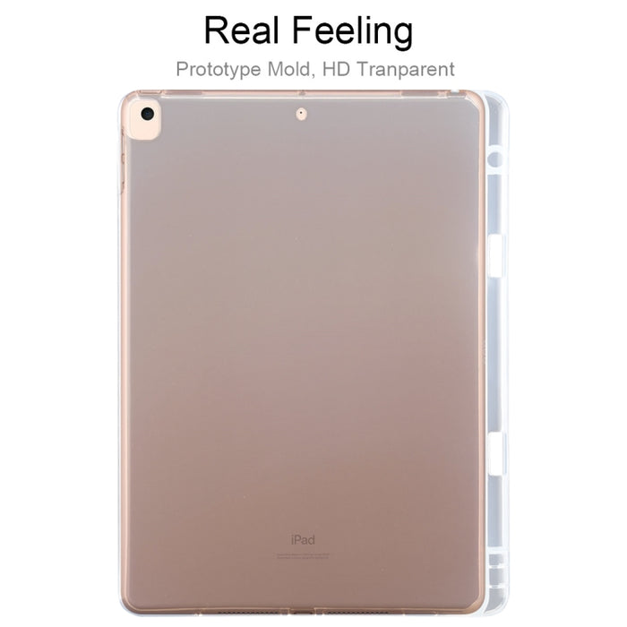 Para iPad 10.2 / iPad Pro 10.5 (2017) Funda protectora transparente a prueba de golpes de 3 mm con ranura para bolígrafo