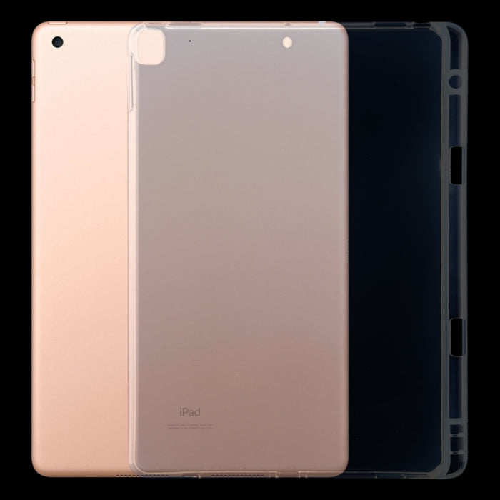 Para iPad 10.2 / iPad Pro 10.5 (2017) Funda protectora transparente a prueba de golpes de 3 mm con ranura para bolígrafo