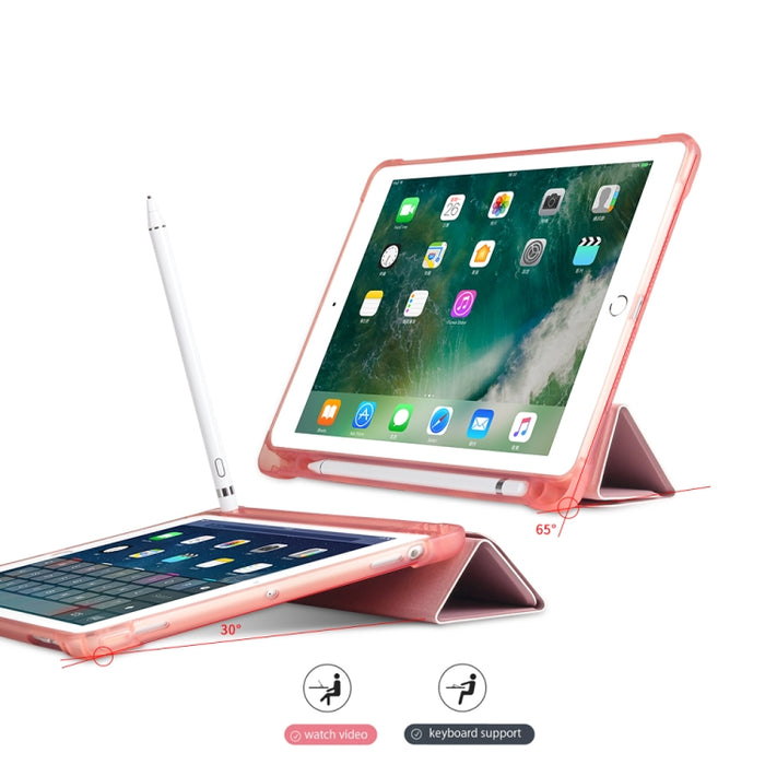 Funda protectora de TPU plegable a prueba de golpes para iPad 9.7 (2018) / 9.7 (2017) / air / air2, con soporte y ranura para bolígrafo