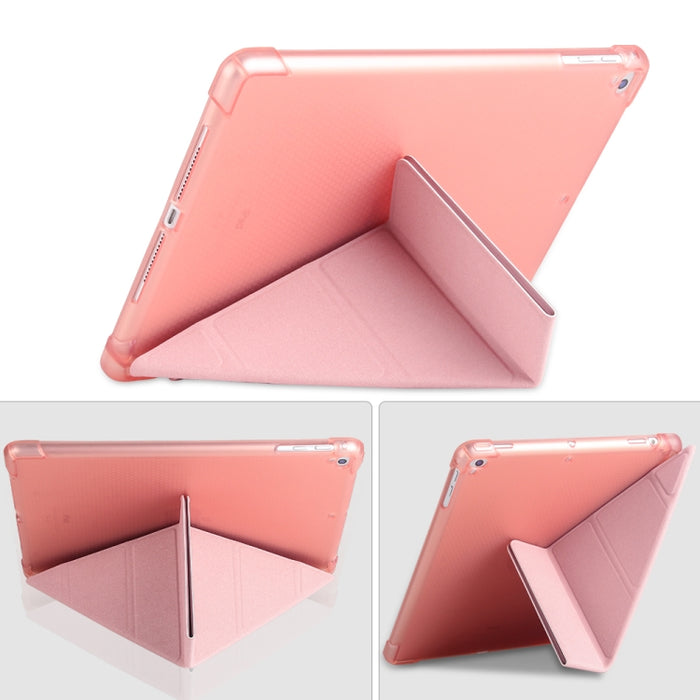 Funda protectora de TPU plegable a prueba de golpes para iPad 9.7 (2018) / 9.7 (2017) / air / air2, con soporte y ranura para bolígrafo