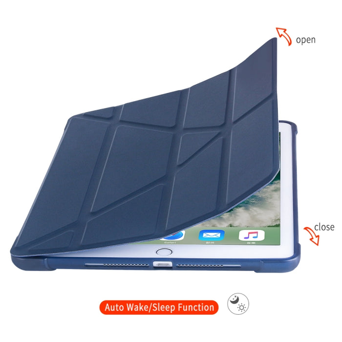 Funda protectora de TPU plegable a prueba de golpes para iPad 9.7 (2018) / 9.7 (2017) / air / air2, con soporte y ranura para bolígrafo