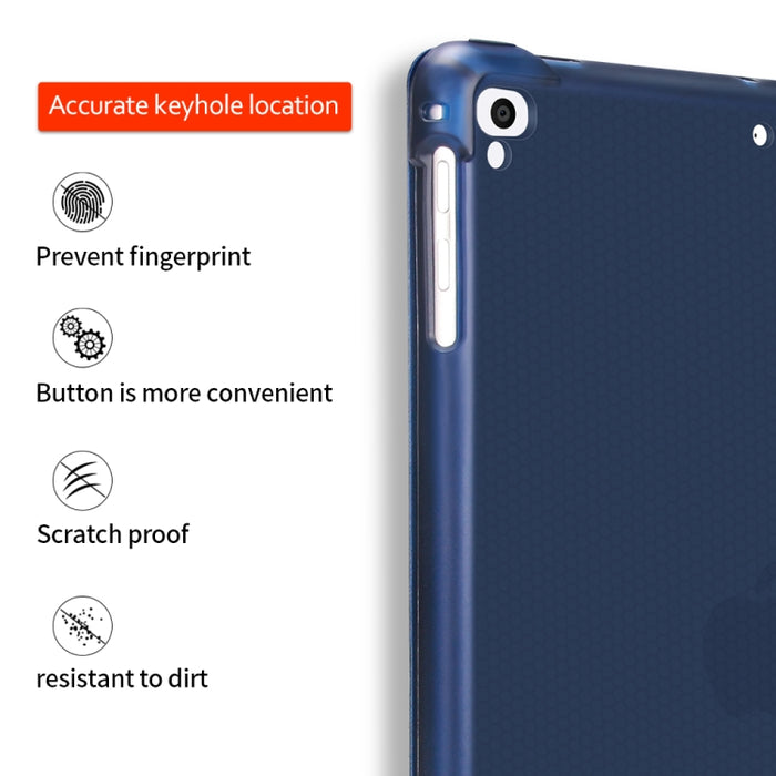 Funda protectora de TPU plegable a prueba de golpes para iPad 9.7 (2018) / 9.7 (2017) / air / air2, con soporte y ranura para bolígrafo