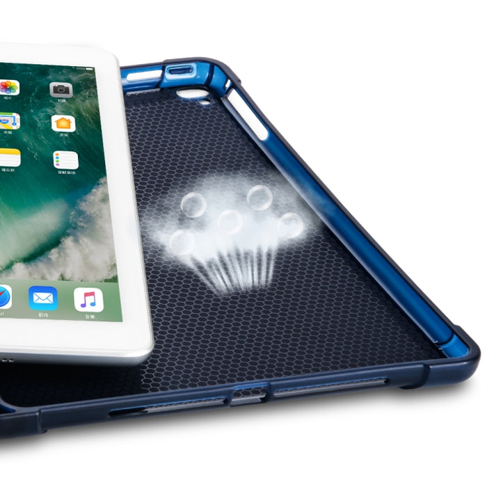 Funda protectora de TPU plegable a prueba de golpes para iPad 9.7 (2018) / 9.7 (2017) / air / air2, con soporte y ranura para bolígrafo