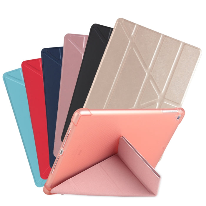 Funda protectora de TPU plegable a prueba de golpes para iPad 9.7 (2018) / 9.7 (2017) / air / air2, con soporte y ranura para bolígrafo