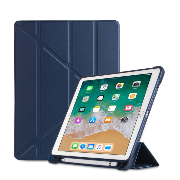 Funda protectora de TPU plegable a prueba de golpes para iPad 9.7 (2018) / 9.7 (2017) / air / air2, con soporte y ranura para bolígrafo