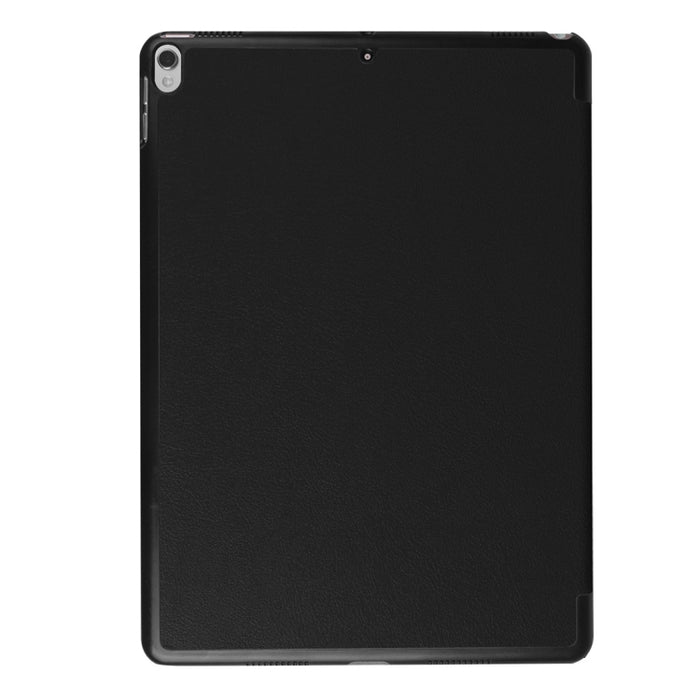 Para iPad Pro 10,5 pulgadas PU Litchi Texture funda inteligente plegable 3 cubierta trasera transparente con soporte
