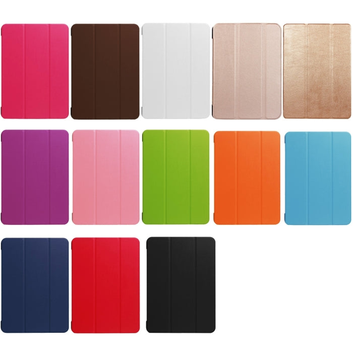Para iPad Pro 10,5 pulgadas PU Litchi Texture funda inteligente plegable 3 cubierta trasera transparente con soporte