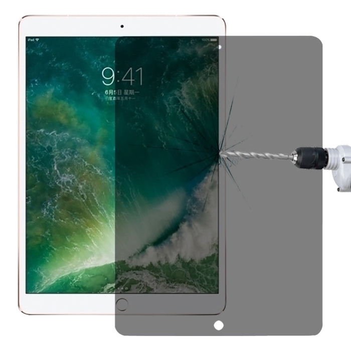 Película de vidrio templado a prueba de explosiones antideslumbrante de privacidad de 0,33 mm 9H 2.5D para iPad Pro 10.5 (2017) / iPad Air (2019)