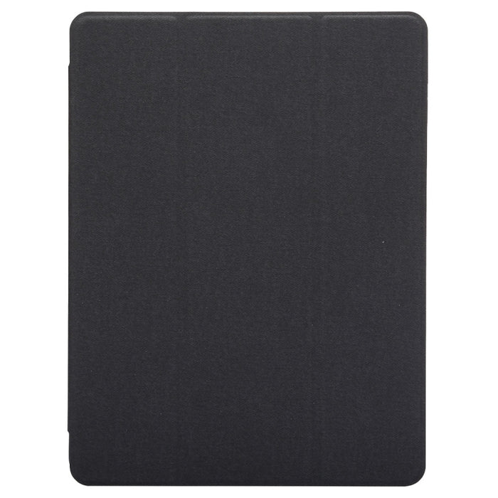Funda de cuero con tapa horizontal con patrón de textura de tela para iPad Pro de 10,5 pulgadas, con soporte plegable triple y ranuras para bolígrafos