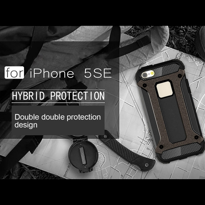 Estuche combinado Tough Armor TPU + PC para iPhone SE, 5 y 5s
