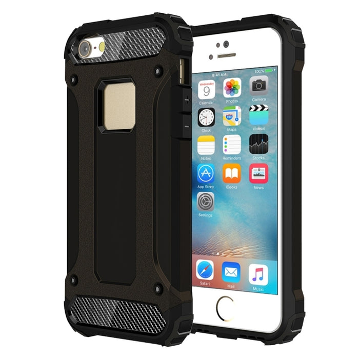 Estuche combinado Tough Armor TPU + PC para iPhone SE, 5 y 5s