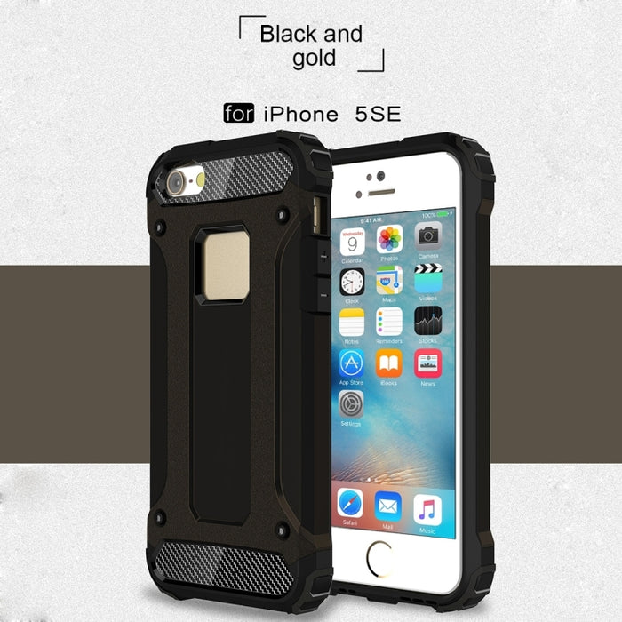 Estuche combinado Tough Armor TPU + PC para iPhone SE, 5 y 5s