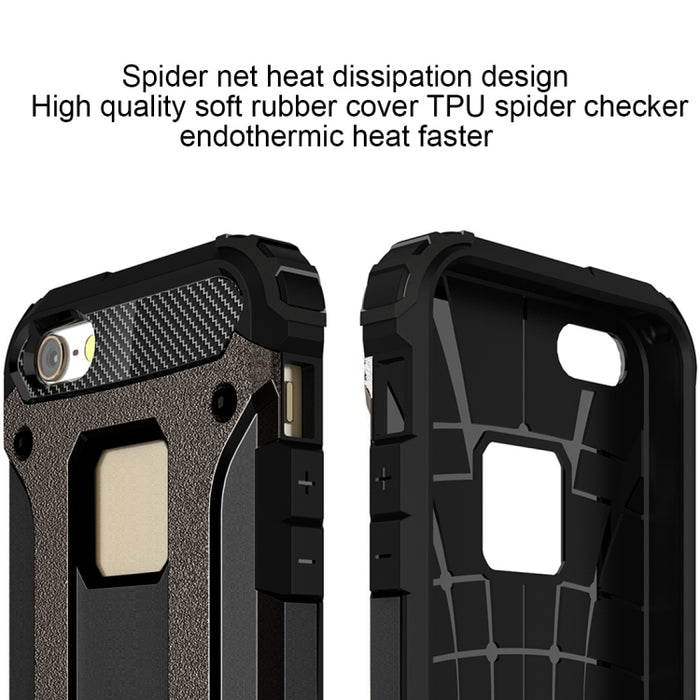Estuche combinado Tough Armor TPU + PC para iPhone SE, 5 y 5s
