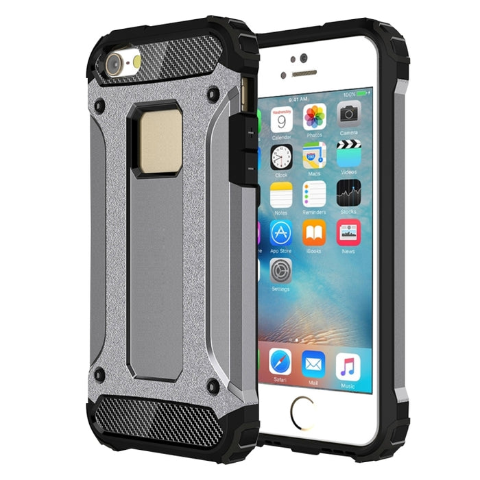 Estuche combinado Tough Armor TPU + PC para iPhone SE, 5 y 5s