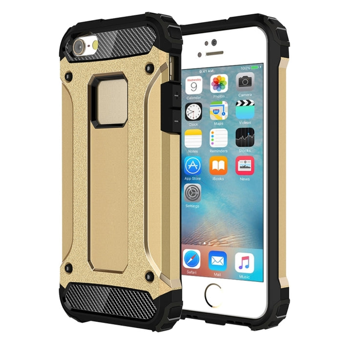 Estuche combinado Tough Armor TPU + PC para iPhone SE, 5 y 5s