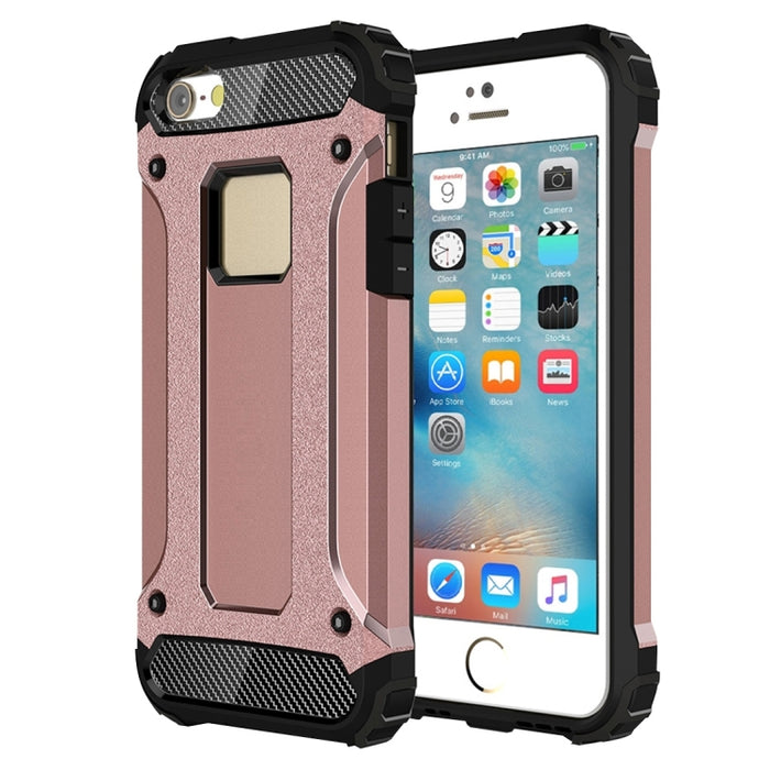 Estuche combinado Tough Armor TPU + PC para iPhone SE, 5 y 5s