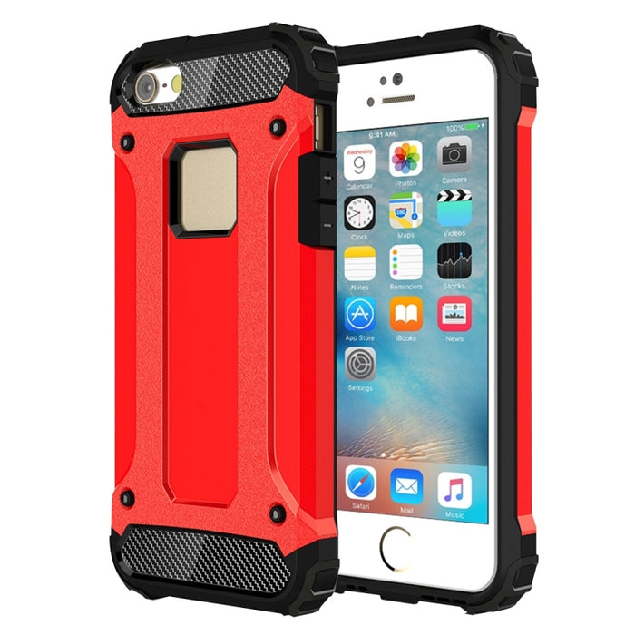 Estuche combinado Tough Armor TPU + PC para iPhone SE, 5 y 5s