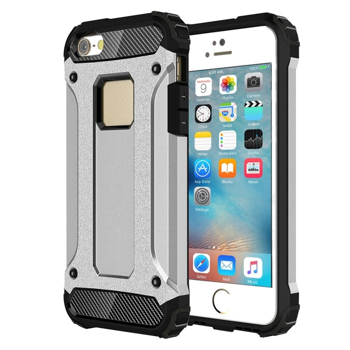 Estuche combinado Tough Armor TPU + PC para iPhone SE, 5 y 5s