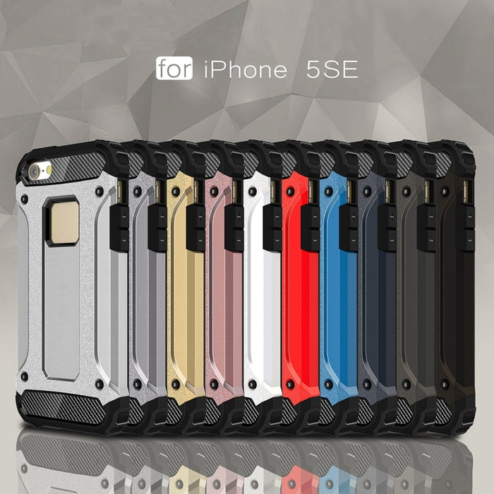 Estuche combinado Tough Armor TPU + PC para iPhone SE, 5 y 5s