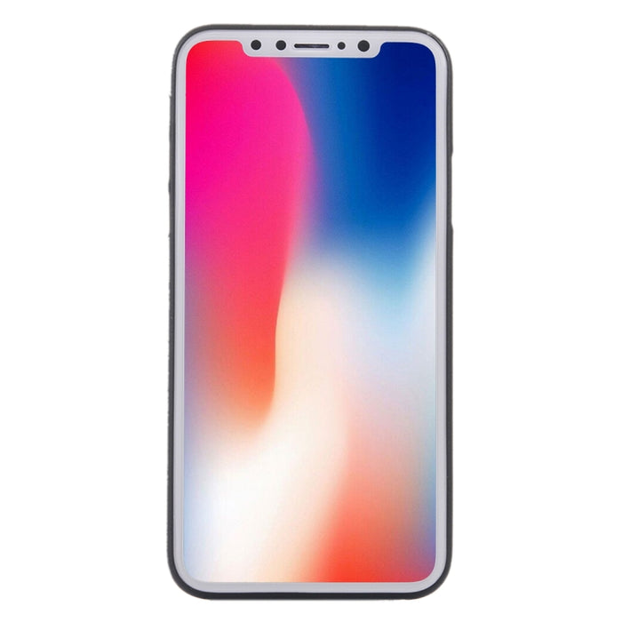 Para iPhone X / XS Funda protectora trasera de PP con textura de fibra de carbono