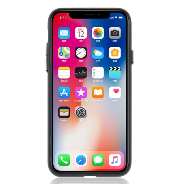 Para iPhone X / XS Estuche rígido con cubierta trasera protectora para PC con polvo brillante