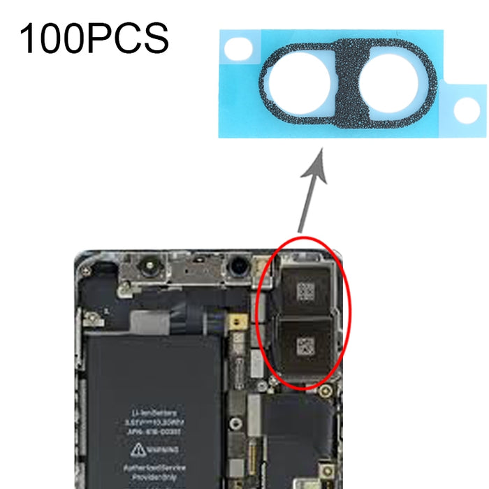 Almohadillas de espuma de esponja para cámara trasera de 100 piezas para iPhone X, For iPhone X