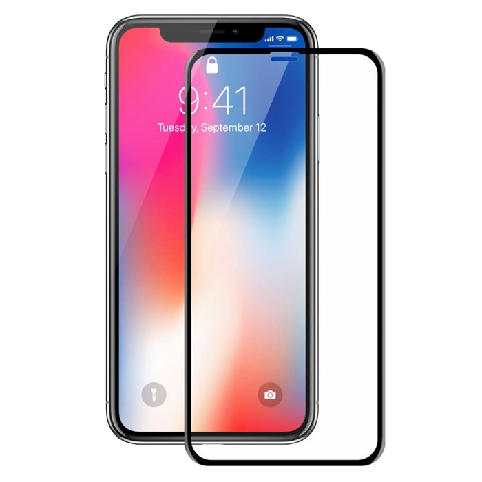 Para iPhone X ENKAY Hat-Prince 0,26 mm 9H Dureza superficial 6D Borde curvo Película de vidrio templado de pantalla completa
