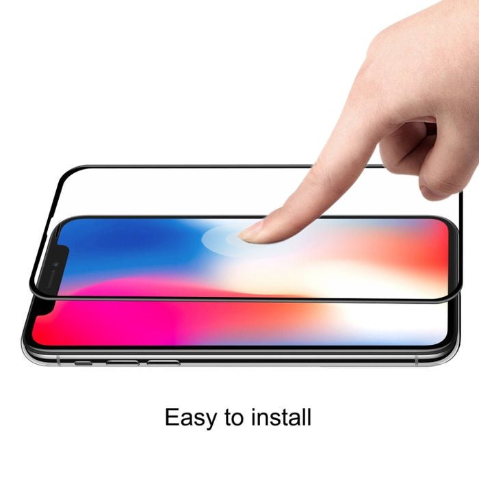 Para iPhone X ENKAY Hat-Prince 0,26 mm 9H Dureza superficial 6D Borde curvo Película de vidrio templado de pantalla completa