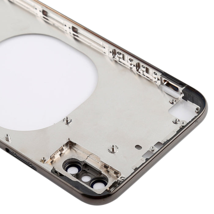 Contraportada transparente con lente de cámara, bandeja para tarjeta SIM y teclas laterales para iPhone X, For iPhone X (Transparent Back), For iPhone X (Transparent White)