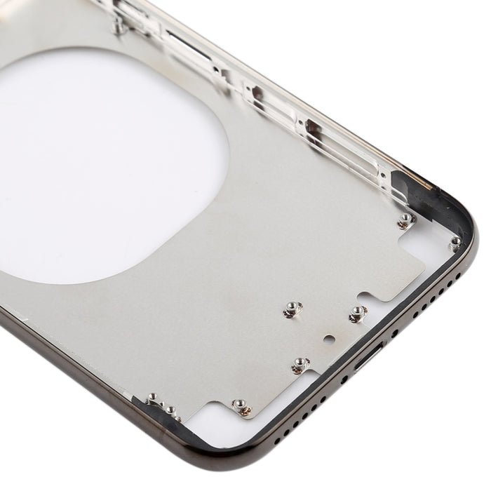 Contraportada transparente con lente de cámara, bandeja para tarjeta SIM y teclas laterales para iPhone X, For iPhone X (Transparent Back), For iPhone X (Transparent White)