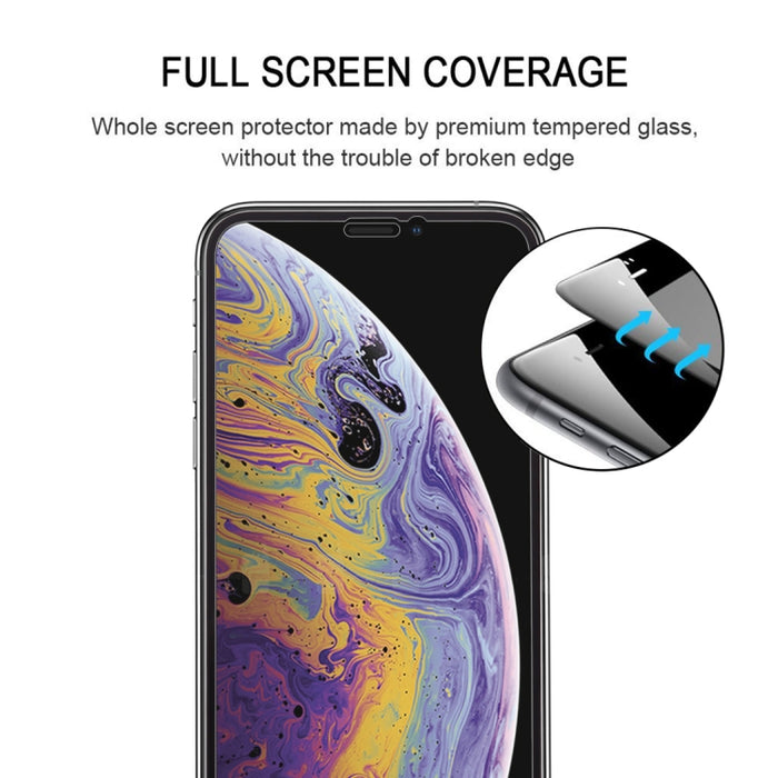 Para iPhone X/XS 9H 10D Protector de pantalla de vidrio templado de pantalla completa