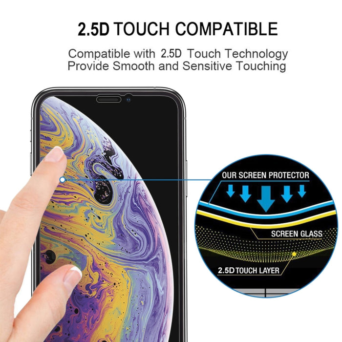 Para iPhone X/XS 9H 10D Protector de pantalla de vidrio templado de pantalla completa