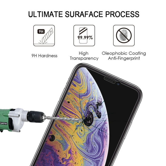 Para iPhone X/XS 9H 10D Protector de pantalla de vidrio templado de pantalla completa