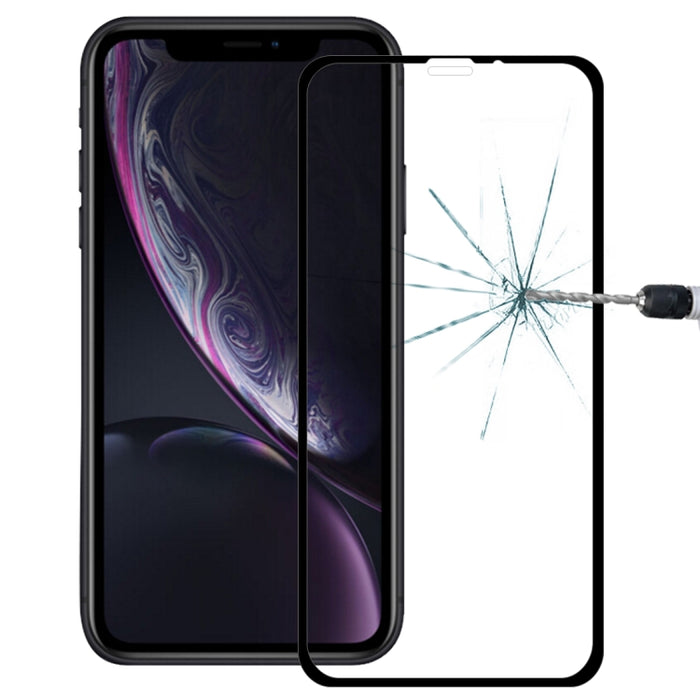 Para iPhone XS Max 9H Película de vidrio templado de pantalla completa con pegamento completo a prueba de explosiones