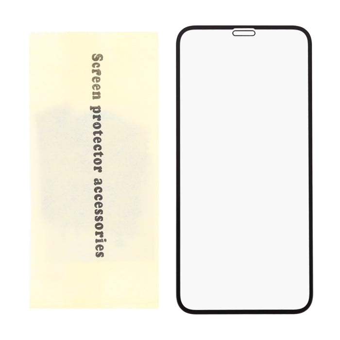 Para iPhone XS Max 9H Película de vidrio templado de pantalla completa con pegamento completo a prueba de explosiones