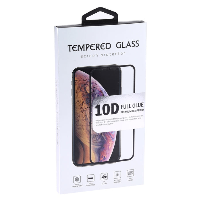 Para iPhone XS Max 9H Película de vidrio templado de pantalla completa con pegamento completo a prueba de explosiones