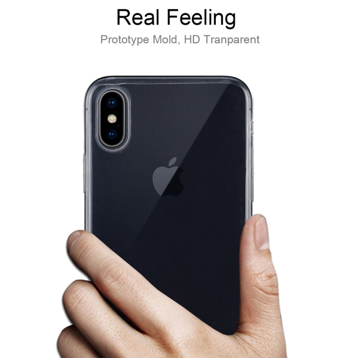 Para iPhone X / XS TPU Funda transparente ultrafina