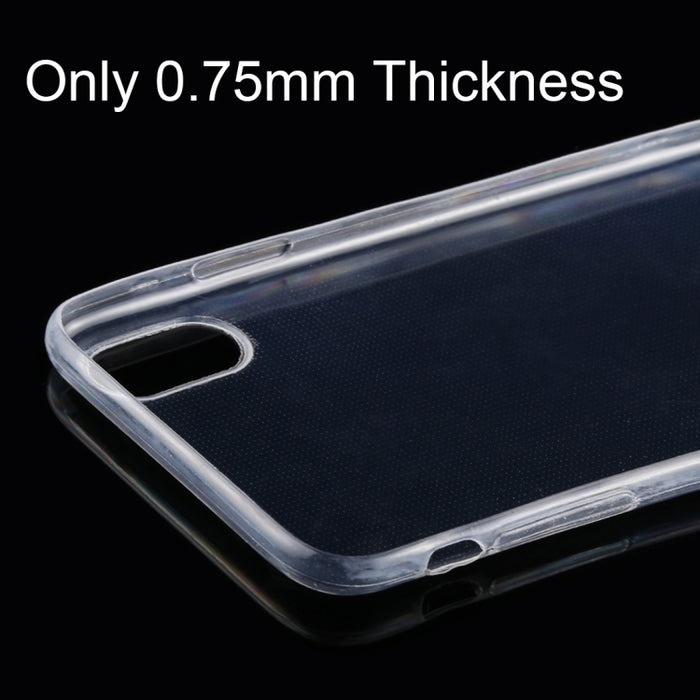 Para iPhone X / XS TPU Funda transparente ultrafina